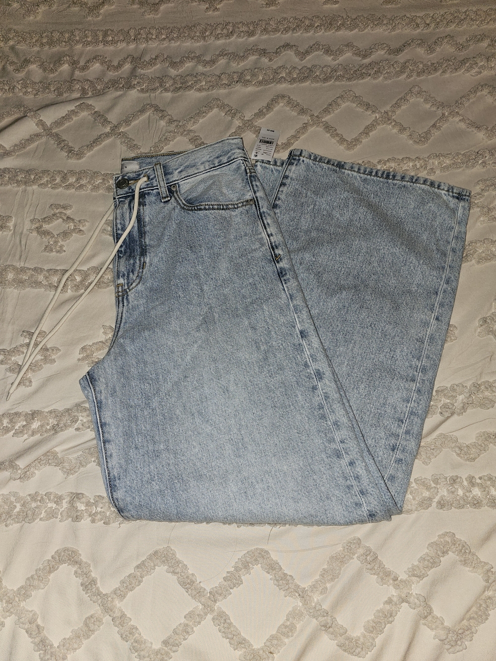 Mens PacSun Light Blue Blake Extreme Baggy Jeans